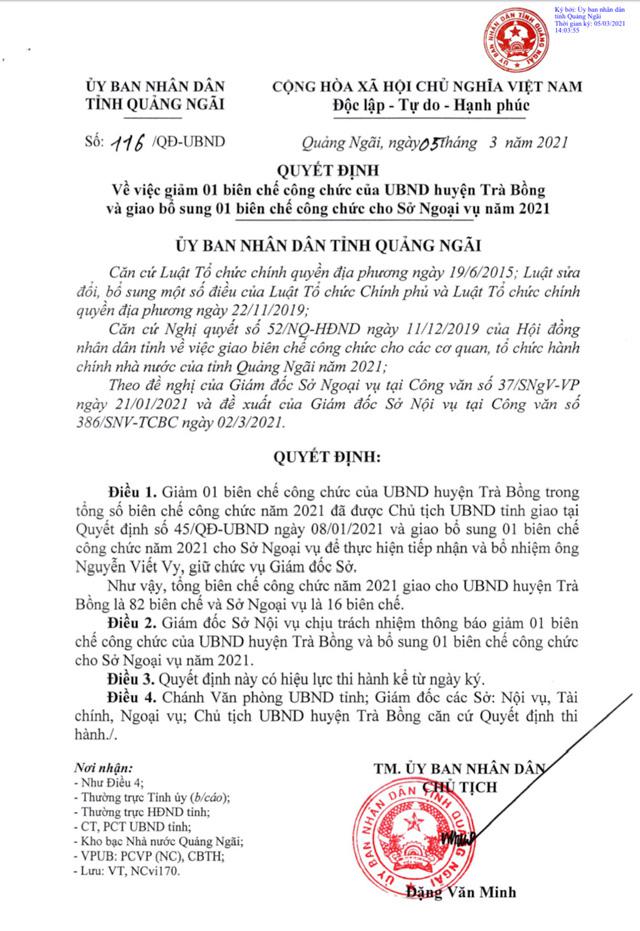 Quảng Ngãi: Giám đốc Sở nhưng nằm ngoài danh sách biên chế của sở gần 2 tháng - 2