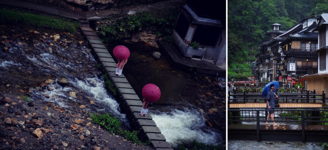 Suối nước nóng Ginzan Onsen đẹp mê hoặc trong ngày mưa - 4