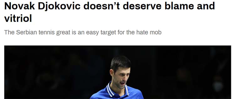 Báo chí thế giới nóng vụ Djokovic không được nhập cảnh Australia: Đào bới đời tư lập dị - 1