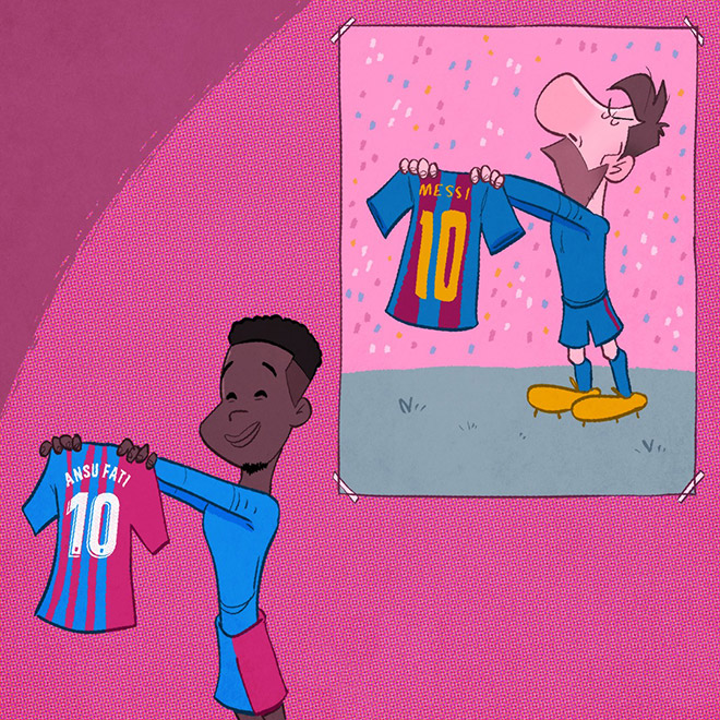 Ảnh chế: &#34;Truyền nhân&#34; của Messi không cứu nổi Barca đang lụi tàn - 1