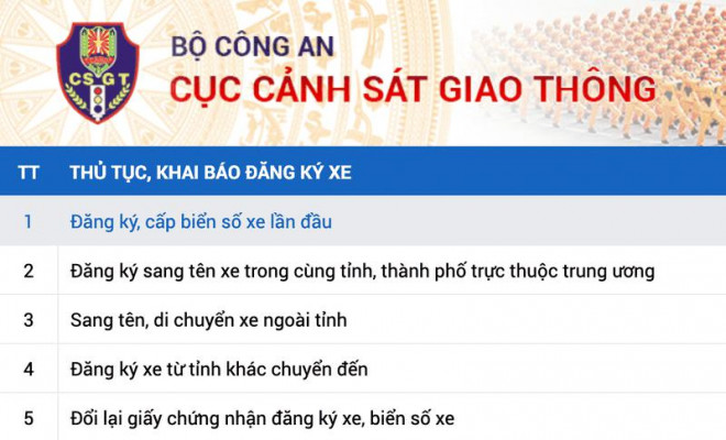 2 cách đăng ký thủ tục xe qua mạng ngay tại nhà - 4