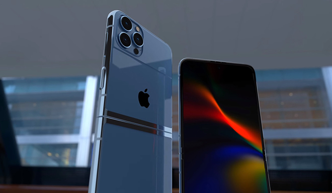 Concept iPhone Flip xuất hiện, vượt Galaxy Z Flip 3 ngoạn mục - 3