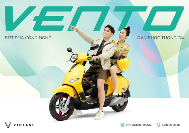 VinFast ra mắt xe máy điện Vento hoàn toàn mới, tốc độ tối đa 80 km/h - 1
