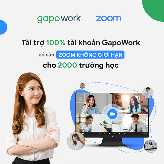 GapoWork tài trợ 100% tài khoản có sẵn Zoom không giới hạn cho 2000 trường học - 1
