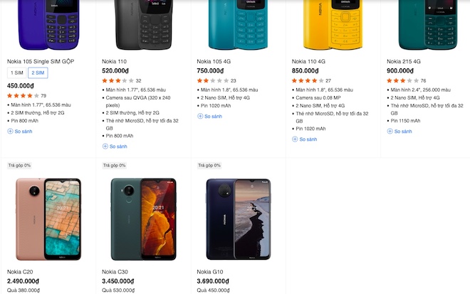 Bảng giá điện thoại Nokia tháng 3/2021: Từ 440.000 đồng, tăng giá nhẹ - 1