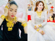 Sau cô dâu Nghệ An, đến lượt cô dâu Thanh Hóa "gây choáng" vì đeo 28 cây vàng trong ngày cưới