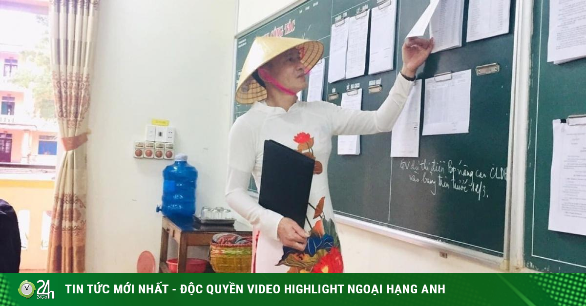 Bức ảnh thầy giáo ở Nghệ An mặc áo dài nữ thướt tha gây xôn xao: Nhà trường nói gì?