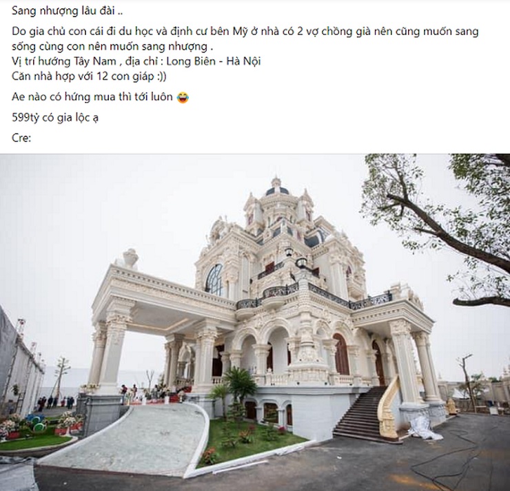 Đại gia sân golf bất ngờ khi toà lâu đài của gia đình đang ở được rao bán 599 tỷ - 1