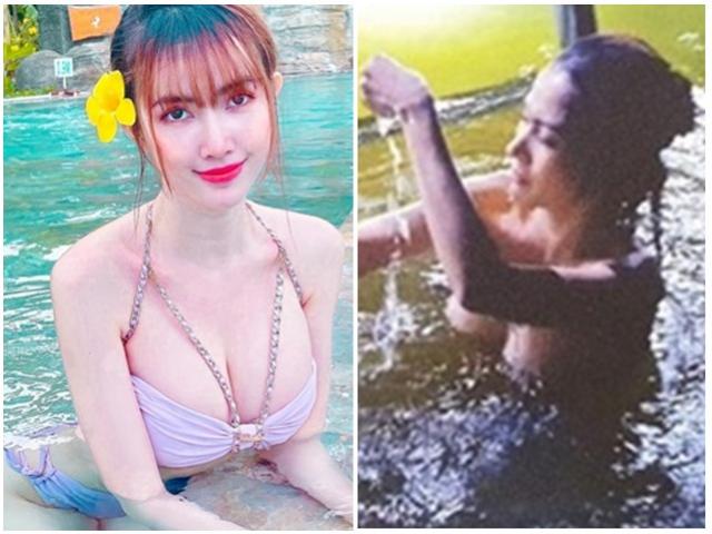 Hoa hậu quê Tiền Giang khoe vòng 1 gợi cảm tắm suối lúc nửa đêm thay đổi ngỡ ngàng