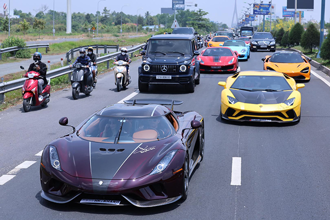 Koenigsegg Regera cùng dàn siêu xe "đi phượt" Sài Gòn - Cần Thơ - 1