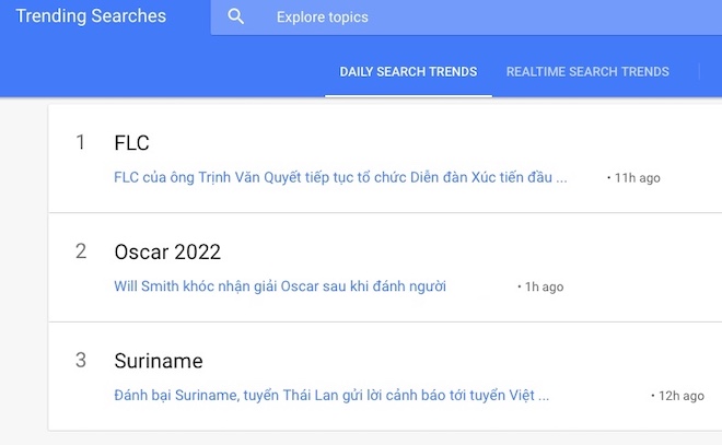 "Nóng" nhất Google hôm nay: 'Trịnh Văn Quyết' và 'FLC' - 3