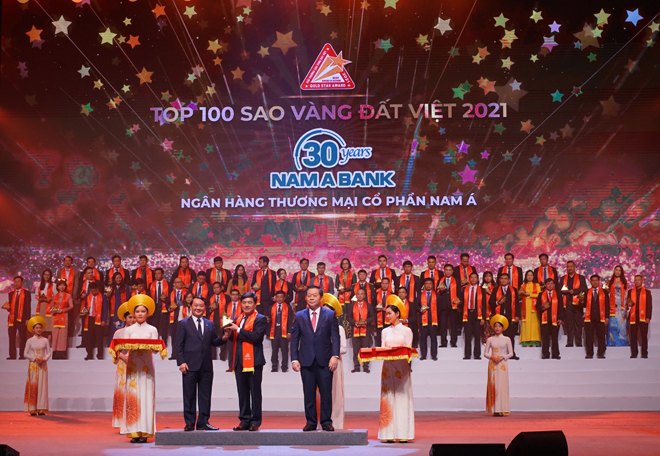Nam A Bank được vinh danh giải thưởng Sao Vàng đất Việt 2021 - 1