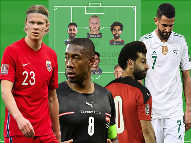 Đội hình cực mạnh các ngôi sao lỡ hẹn World Cup: Salah - Haaland góp mặt