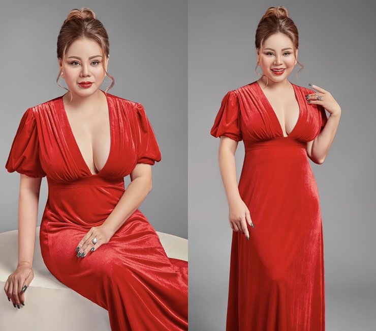 Nhân dịp năm mới 2023, nghệ sĩ Lê Giang tung bộ ảnh rạng rỡ với váy đỏ, khoe vòng 1 gợi cảm. Ở tuổi 51, sắc vóc của nữ danh hài khiến ai cũng trầm trồ. 
