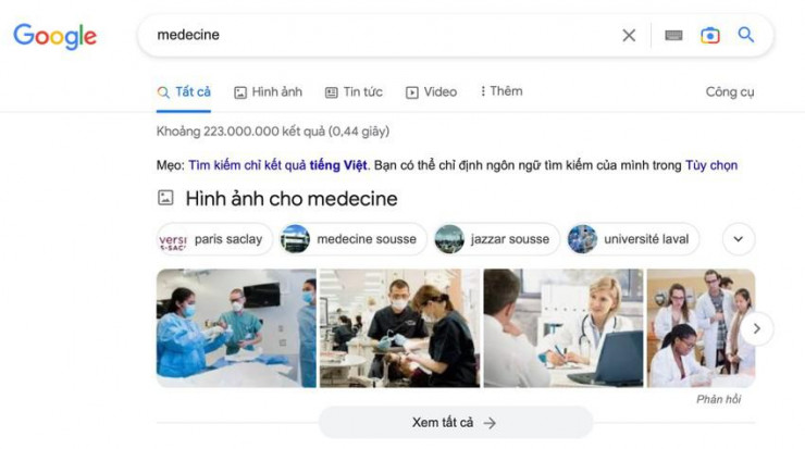 Kết quả tìm kiếm Google cho   em 2023