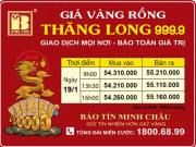 Giá Vàng Rồng Thăng Long - Bảo Tín Minh Châu ngày 19.01.2023