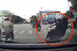 Lạng lách, vượt đèn đỏ gây tai nạn, nữ tài xế lái xe máy ”kẹp 3” đối mặt mức phạt nào?