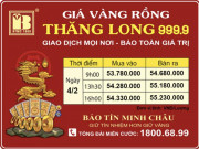 Giá Vàng Rồng Thăng Long - Bảo Tín Minh Châu ngày 04.02.2023