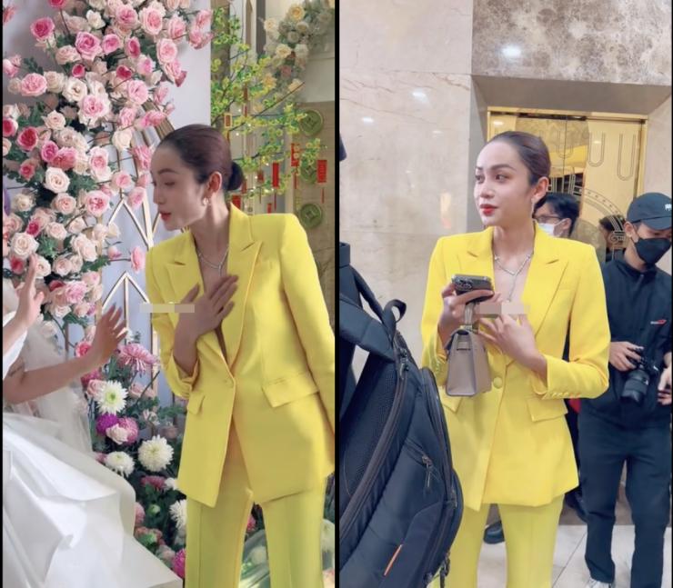 Mới đây, "mỹ nhân Trấn Thành muốn nuôi" Lương Mỹ Kỳ xuất hiện nổi bật tại đám cưới của một người bạn.

