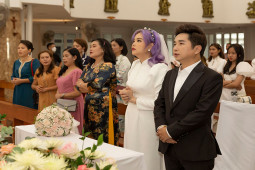 Bằng Cường - Bảo Anh tổ chức đám cưới tại nhà thờ