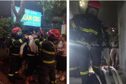 HN: Cháy lớn tại quán massage, cảnh sát giải cứu nhiều người mắc kẹt