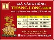 Giá Vàng Rồng Thăng Long - Bảo Tín Minh Châu ngày 08.02.2023