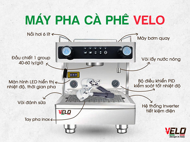 Máy pha cà phê Velo - thương hiệu nổi bật trên thị trường Việt Nam - 2