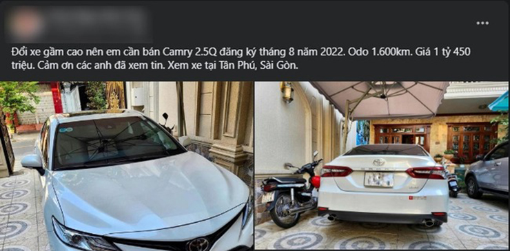 Toyota Camry lăn bánh 1600km rao bán 1,45 tỷ đồng bị cư dân mạng chê đắt - 1
