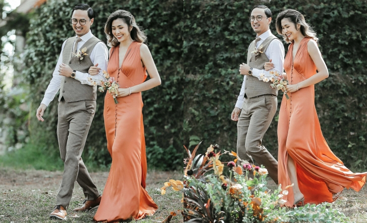 Trong hôn lễ của Kathy Uyên, Tăng Thanh Hà và ông xã doanh nhân đảm nhận vai trò phù dâu, phù rể. Vợ chồng 'ngọc nữ màn ảnh Việt' khiến dàn khách mời trầm trồ khi ngọt ngào sánh đôi.
