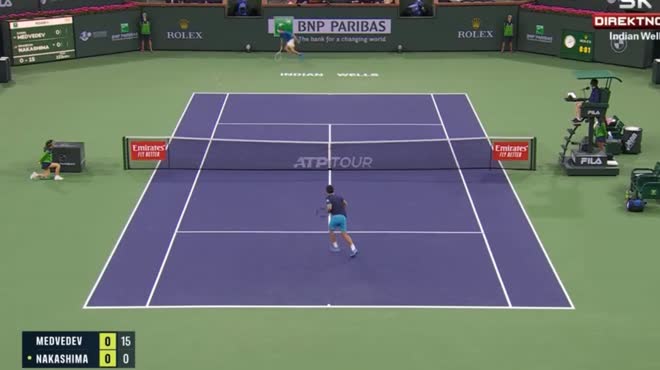 Video tennis Medvedev - Nakashima: Chênh lệch đẳng cấp, nối dài chuỗi thắng (Indian Wells)