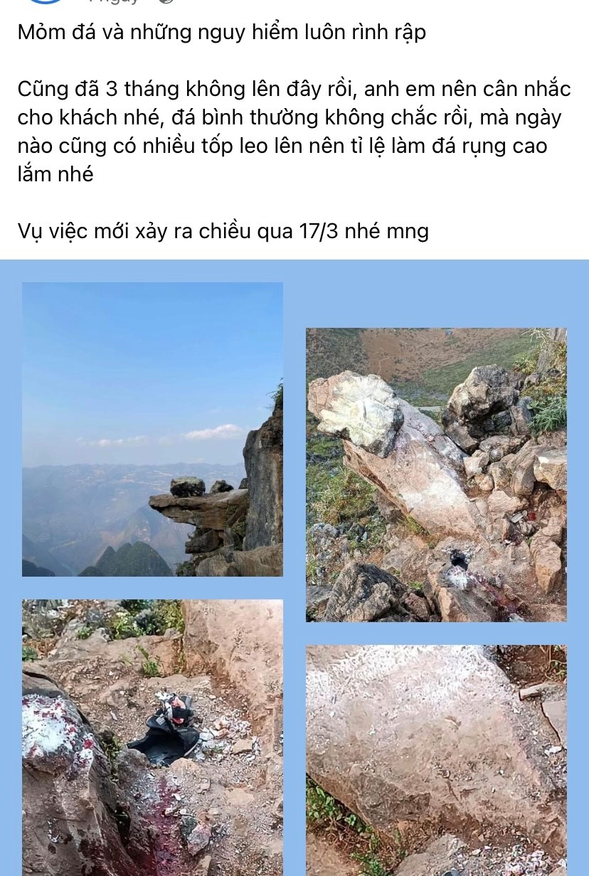 Du khách nước ngoài bị thương khi leo ra mỏm đá “tử thần” chụp ảnh - 1