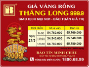 Giá Vàng Rồng Thăng Long- Bảo Tín Minh Châu ngày 21.03.2023