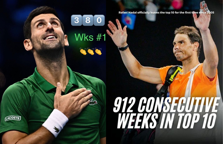 Fan khen Nadal 912 tuần top 10 &#34;ấn tượng&#34; hơn Djokovic 380 tuần ở ngôi số 1 - 1