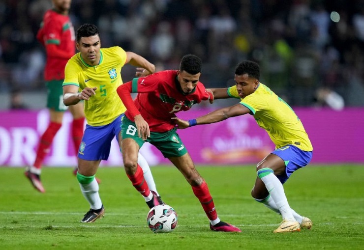 Video bóng đá Morocco - Brazil: &#34;Địa chấn&#34; ngỡ ngàng, Casemiro ghi dấu ấn - 1