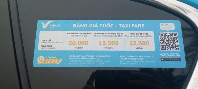 Lan truyền bảng giá cước taxi điện VinFast, giá mở cửa 20.000 đồng - 1