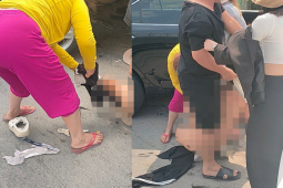 Người phụ nữ bị cắt tóc, lột quần áo giữa đường