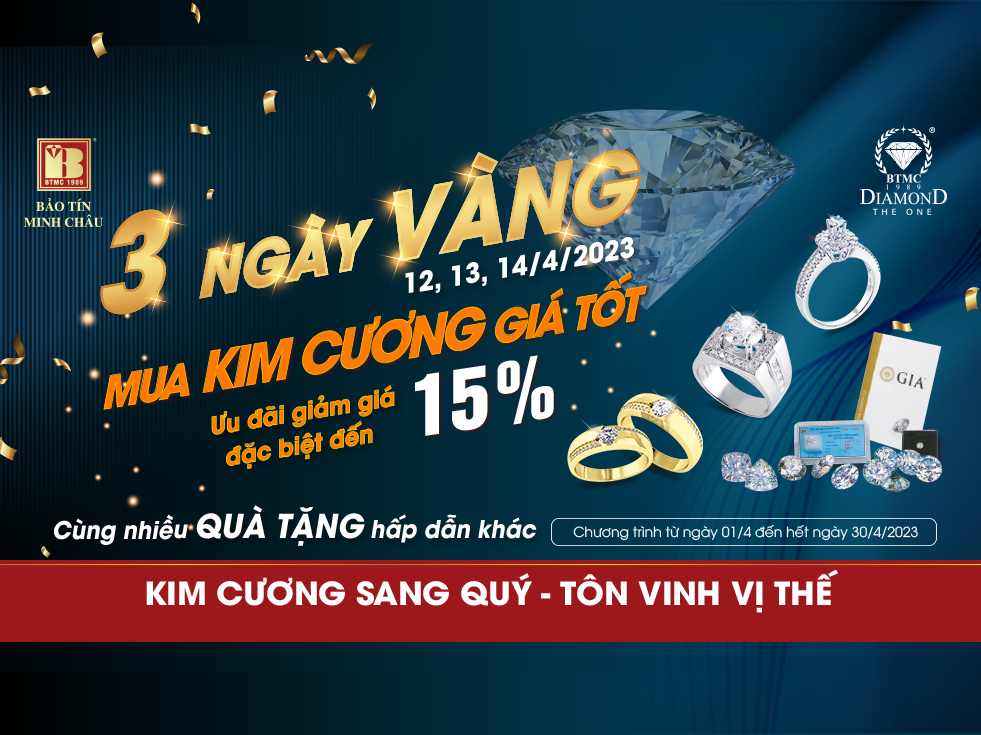 Ưu đãi “3 ngày vàng” mua kim cương giá tốt, giảm đến 15% từ Bảo Tín Minh Châu - 1