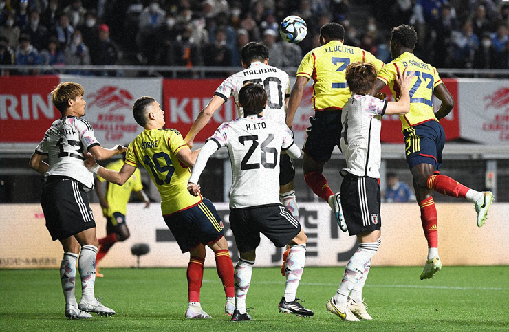 Video bóng đá Nhật Bản - Colombia: Mitoma mở điểm, siêu phẩm &#34;ngả bàn đèn&#34; (Giao hữu) - 1