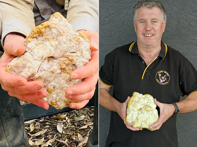 Bất ngờ tìm thấy cục đá chứa lượng vàng khổng lồ - 1