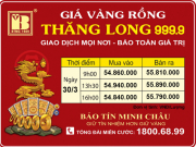 Giá Vàng Rồng Thăng Long- Bảo Tín Minh Châu ngày 30.03.2023