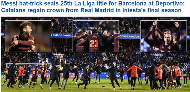 Barcelona vô địch La Liga: Báo thân Real tung hô “Nhà vua bất khả chiến bại” - 1