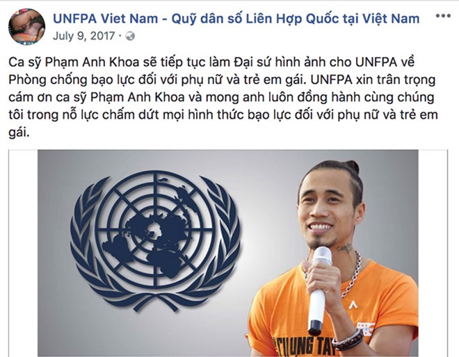 Phạm Anh Khoa tuyên bố bất ngờ sau khi bị Quỹ Dân Số Liên Hợp Quốc gỡ bỏ hình ảnh - 1