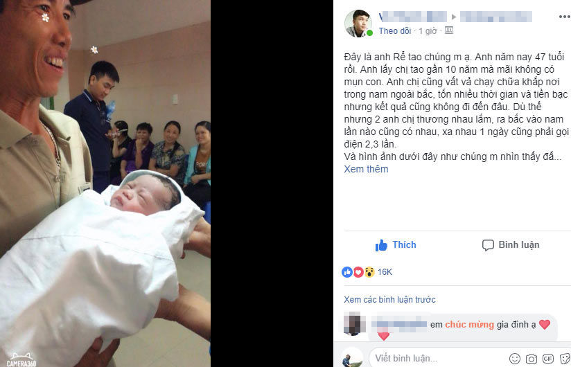 Khoảnh khắc người đàn ông 47 tuổi lần đầu được làm cha và câu chuyện phía sau khiến nhiều người xúc động - 1