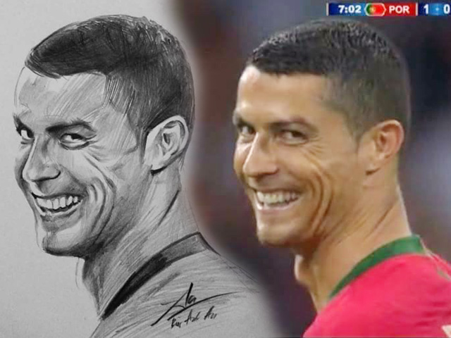 Ronaldo là cầu thủ bóng đá được ngưỡng mộ trên toàn thế giới. Vì thế việc vẽ chân dung anh ta là điều không thể thiếu đối với những người hâm mộ bóng đá và nghệ thuật. Hãy xem những bức vẽ Ronaldo được hoạ sĩ tài ba sáng tác. Sự hòa trộn giữa tài năng nghệ thuật và sự tôn sùng cầu thủ này sẽ khiến bạn trầm trồ.