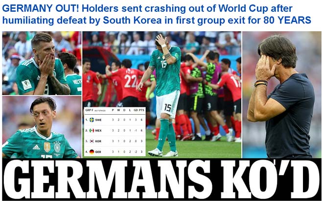 Kết quả hình ảnh cho Đức hóa cựu vương World Cup: Cú sốc kinh hoàng, tồi tệ nhất lịch sử