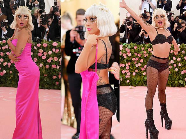 Lady Gaga ”chơi lớn” 3 lần lột váy tại thảm đỏ Met Gala