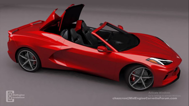 Hình ảnh 3D của Chevrolet Corvette mui trần thế hệ mới, mạnh mẽ như rồng lửa - 3