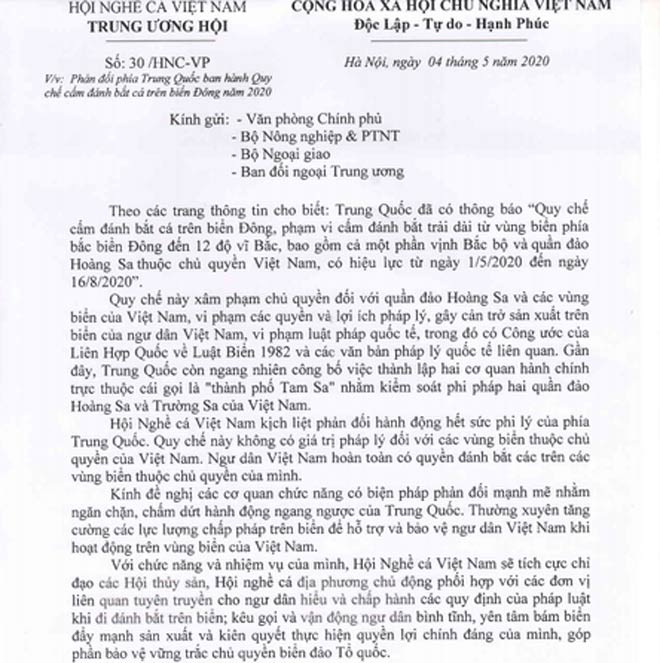 Kịch liệt phản đối lệnh cấm đánh bắt cá phi lý của Trung Quốc trên Biển Đông - 2