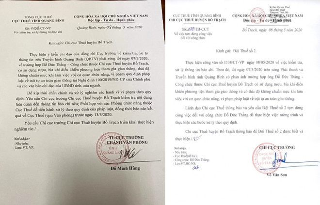 Tạm dừng công việc cán bộ thuế vi phạm nồng độ cồn, cự cãi cảnh sát 141 - 2