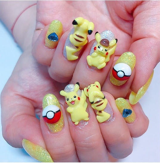 Nàng dễ thương yêu Thủy thủ mặt trăng và Pikachu đừng bỏ qua các mẫu nail này - 3